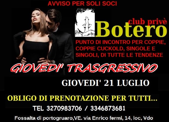 GIOVEDI 21 LUGLIO