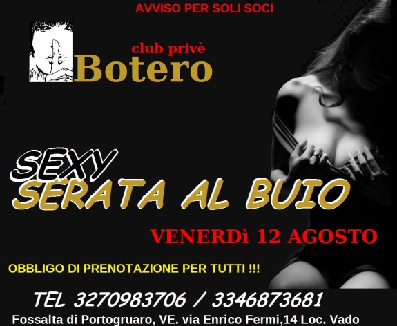 VENERDì 12 AGOSTO