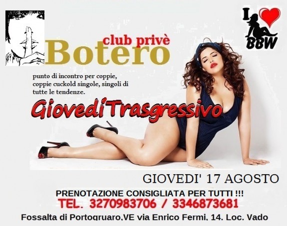GIOVEDI’ 17 AGOSTO