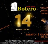 EVENTO:14° ANNAIVERSARIO BOTERO CLUB: SABATO 13 GIUGNO, ORE 22,00.